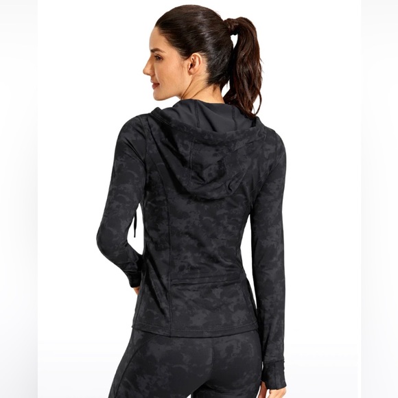 CRZ YOGA women’s brushed full zip hoodie jacket, with zip pockets. Size S. EUC - Picture 2 of 11